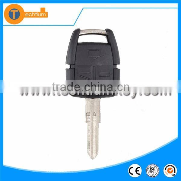 plastic 3 button flip remote key blank with uncut right blade without logo with chip groove for opel zafira signum