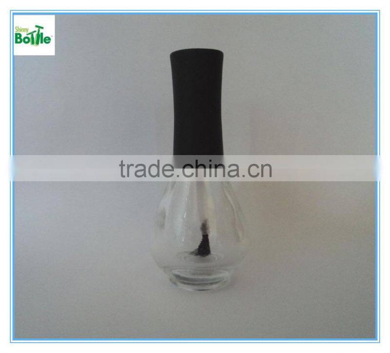 shape clear nail polish bottle with brush and caps
