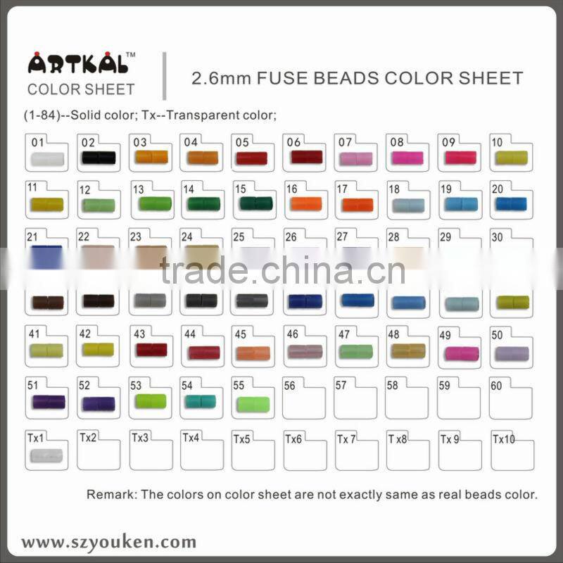 heart-shaped pegboards artkal fuse beads 2.6mm mini popular pattern fun toys for kid