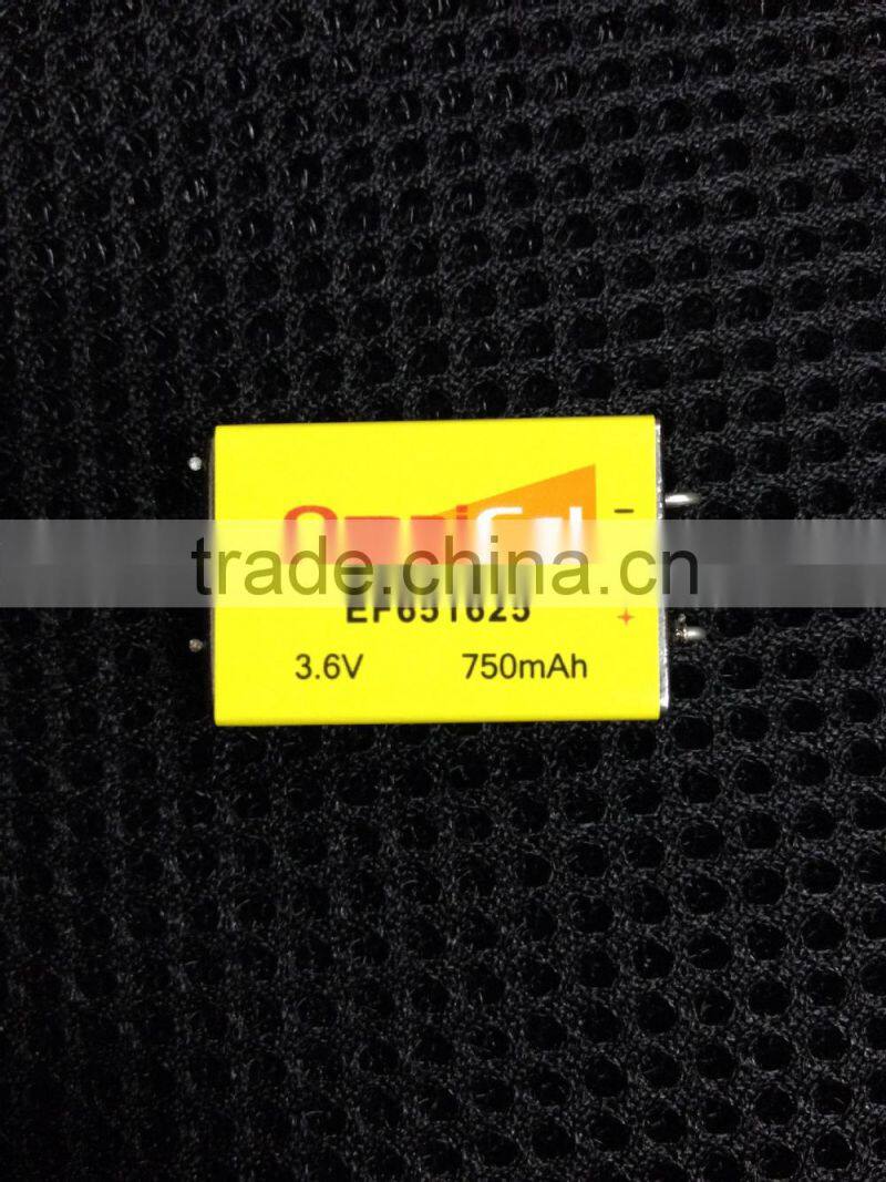 3.6V 750mA Battery EF651625