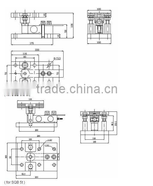 With high precision compression load cell with module/GS348-M