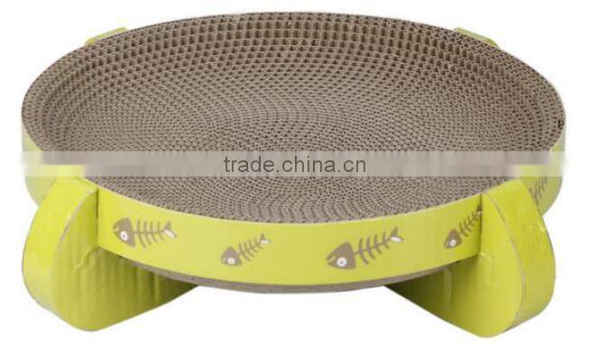 Aimigou New design Cardboard cat scratcher cat scratching board wtih catnip