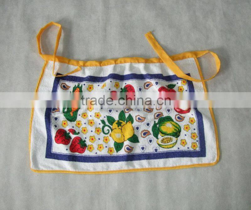 cotton frabric terry cotton pigment printing waist apron