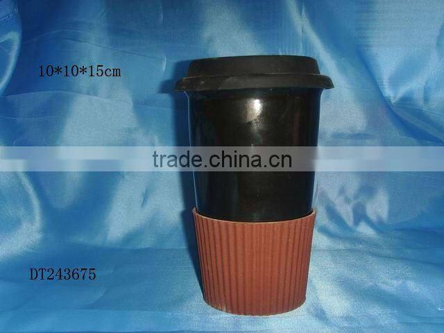 double layer cup with silicone lid