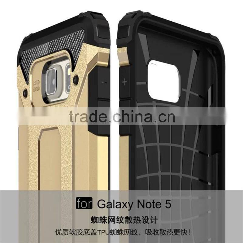 Hybrid Armor Style Dual Layer Rugged TPU+PC Case cover for Samsung note 5, for Samsung Note 5 Combo Case