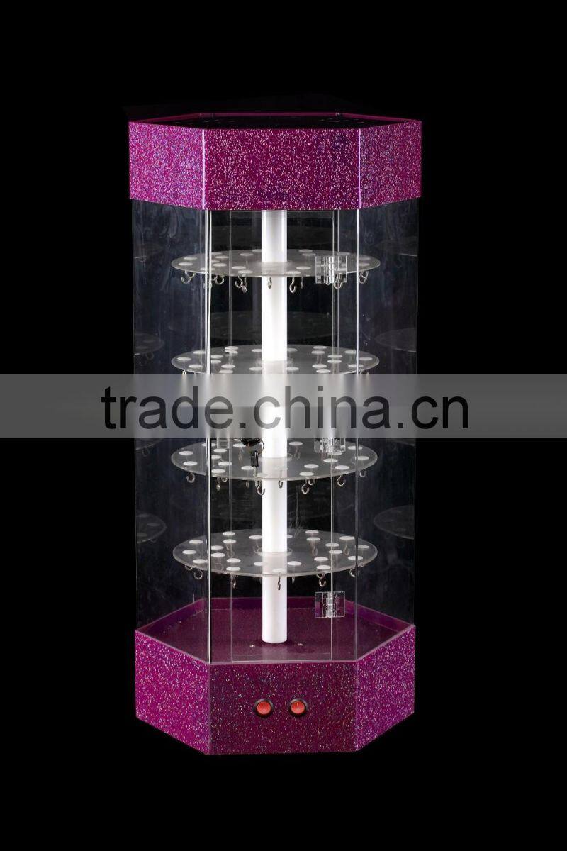 Acrylic countertop rotating jewelry display stand,counter display