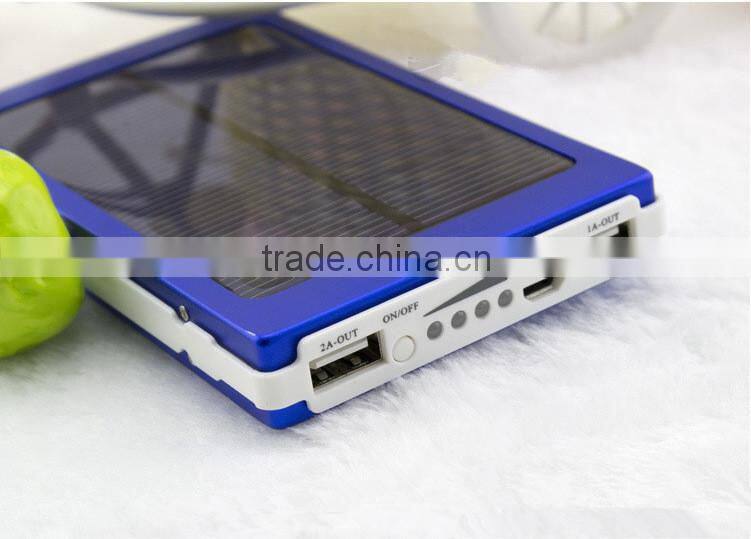 2015 Waterproof battery solar power bank 10000mah, 5000mah solar power mobile charger