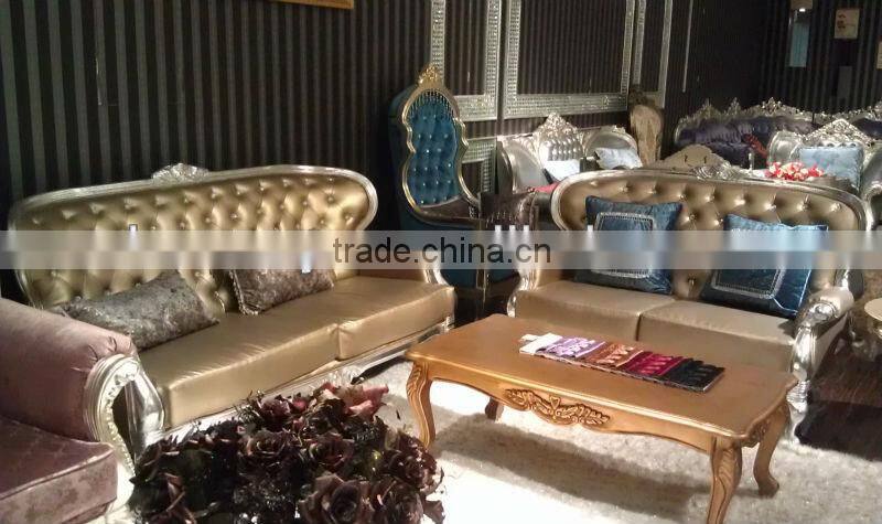 Good quality silver planing leather sofa