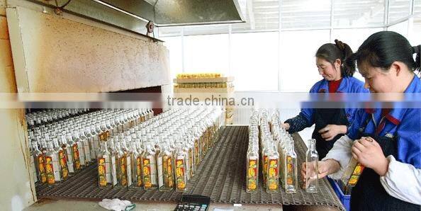 SINOGLASS XL size 1700ml unique square round design with measuring lid glass square round design Storage Jar set