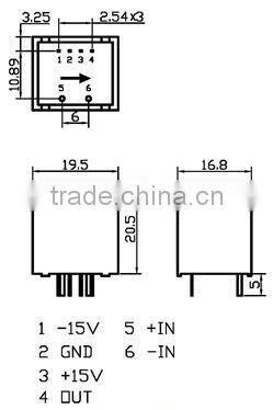 15A smart Hall effect DC AC pulse irregular current sensor / transducer RCB41D-15 for elevator