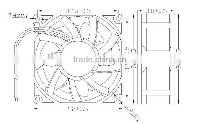 EC 220V 92*92*38mm high performance axial fan for welder machine product