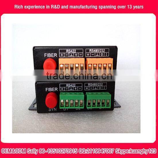 Industrial RS-422 to Single-mode Duplex Serial to Fiber Converter, 1310nm/1550nm 20km Fiber optic modem