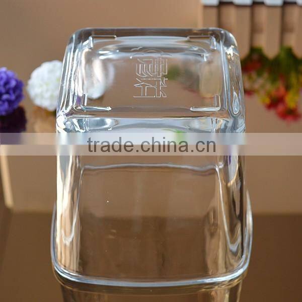 Wholesale high quality square glass candle jar