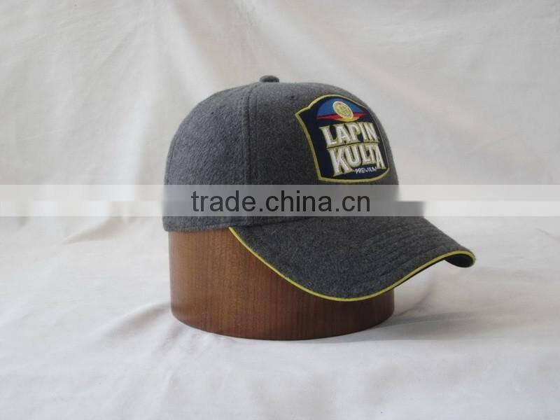 flannel fabric baseball winter cap