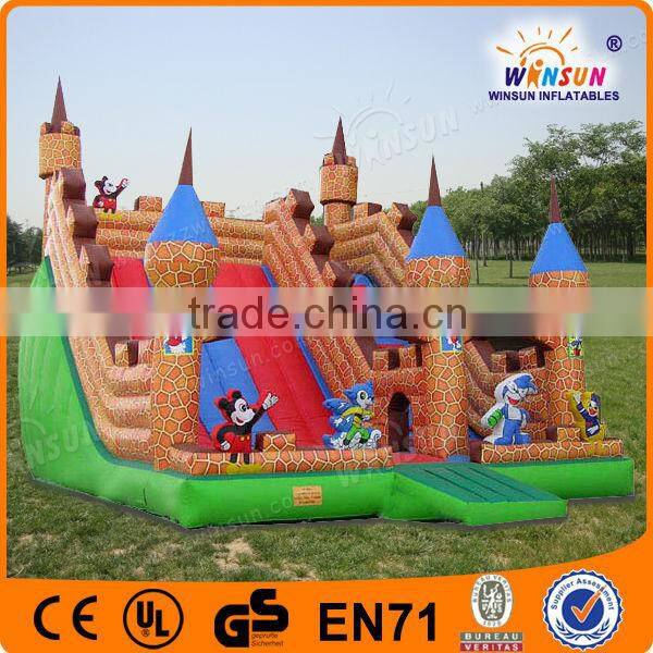 CE BV approved animal themed WSS-011 inflatable whale slide game for sale