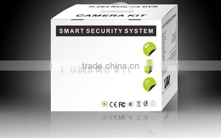 Fashionable 1000TVL 8CH 8pcs metal cameras home security cctv system