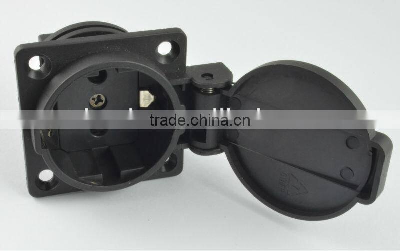 European French waterproof power socket with child protection,outdoor waterproof socket