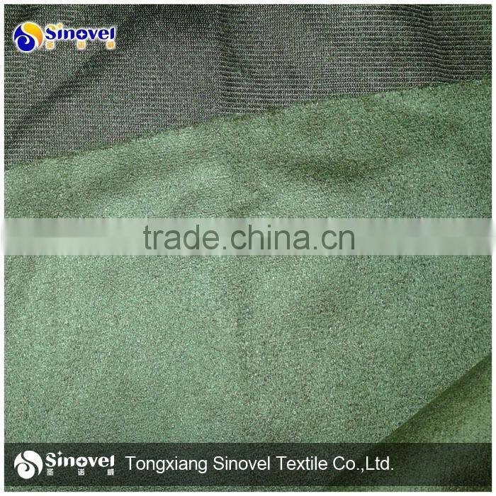 100% Polyester Suede Fabric for garment and boots/warp suede
