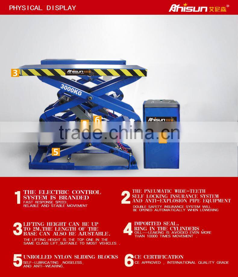 in ground scissor lift platform for cars