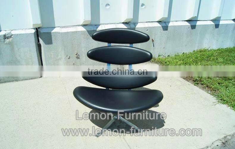 indoor chaise lounge poul volther leather corona chair with ottoman in living room