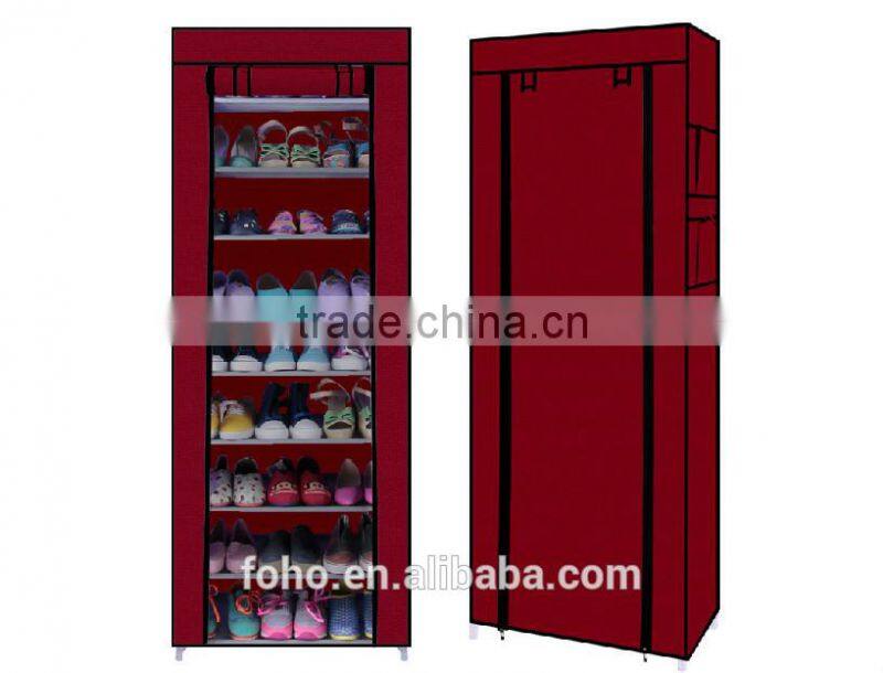 (FH-FC6010)China made dustproof covered shoe steel tube storage shoe rack