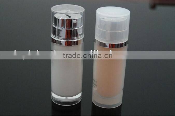 Round shape Dual tube acrylic bottle