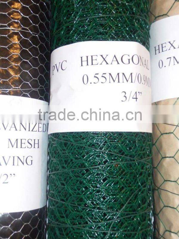 25M x 0.6M PVC Coated Green Mesh Galvanised Rabbit Chicken Wire Fence Fencing 25mm
