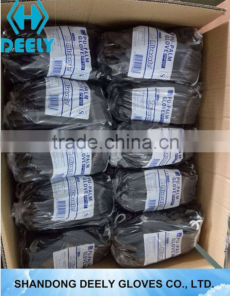 13 gauge Red polyester liner with black nitrile safety working gloves