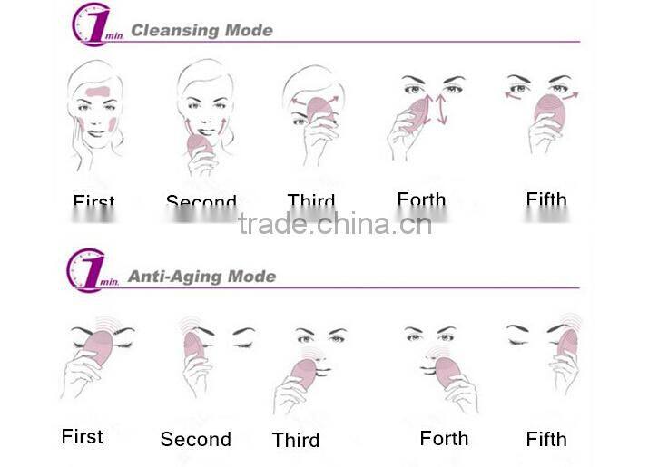 Beauty salon equipment clear sonic facial brush cleaner electric facial cleansing brush images female use