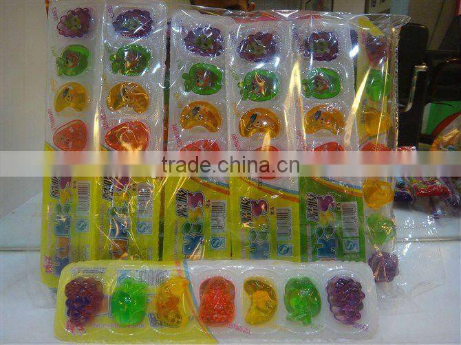 assorted mini fruit jelly in cups