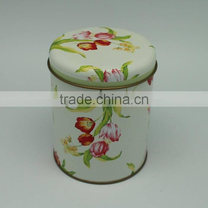 China wholesale high quality with 4C color printing round metal biscuit tin box