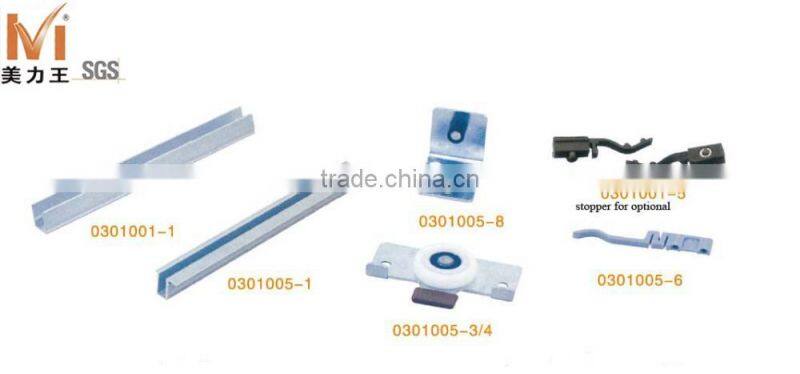 Hot Sales Furniture Wardrobe Sliding Door Roller Fittings for Sliding Wardrobe Closet Door System