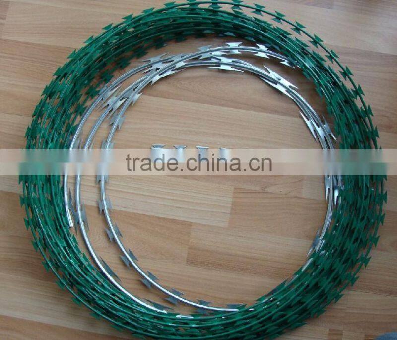 hot dipped galvanized concertina razorbarbed wire