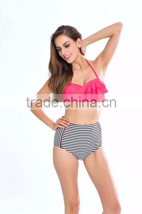 hot selling 2017 summer women high waist swim wear