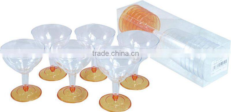 6pc150ml folding plastic goblet