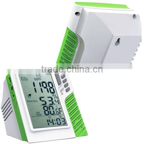 Wall mount/Desktop Carbon Dioxide CO2 0-9999ppm Monitor Temperature RH Dew Point Wet Bulb TWA STEL Made in Taiwan