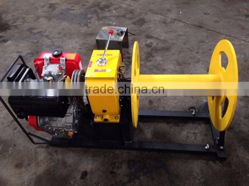 3 Ton diesel engine wire rope hoist winch puller winch