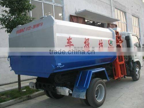 DongFeng hang-dustbin garbage truck, garbage truck 4X2 new garbage truck