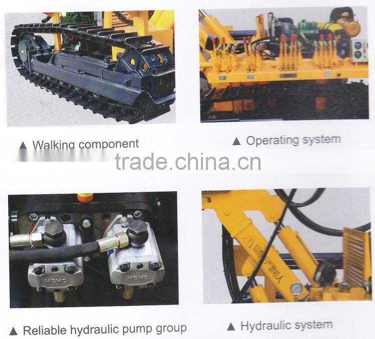KG910C low pressure diesel engine and electrical motor crawler mounted pneumatic surface DTH drilling rig