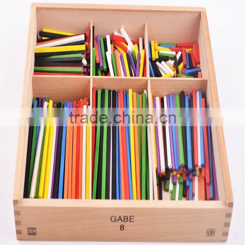 Professional teaching AIDS froebel Gabe8 color sticks educational toy preschool learning shape combination and counting bars