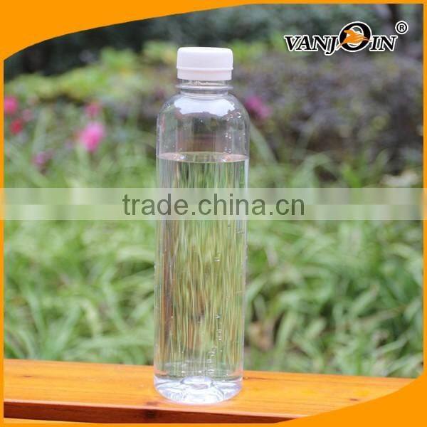 400 ml Transparent Cylinder PET Water Bottle with Screw Cap