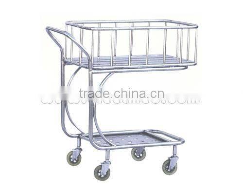 stainless steel adjustable hospital baby carriage