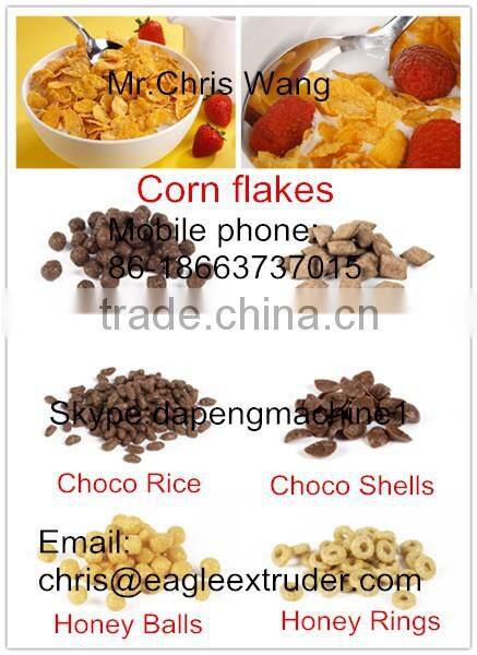 High Efficiency Corn Flakes Breakfast Cereals Food Processing Machine 50 - 170kw