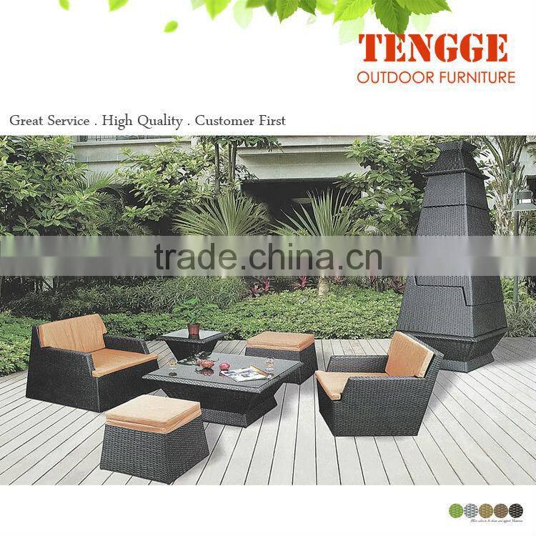 garden resin rattan metal chairs