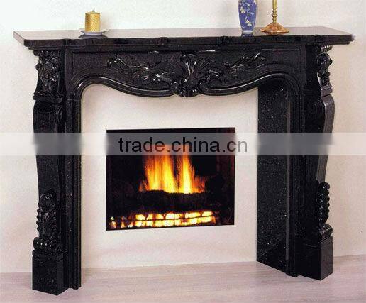 High Quality Shan'xi Black Granite Fireplace Surround