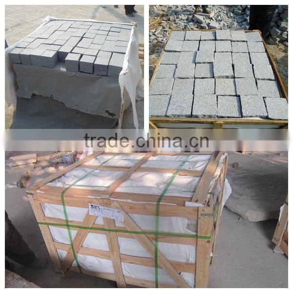China G603 granite pavings, light grey cobbles