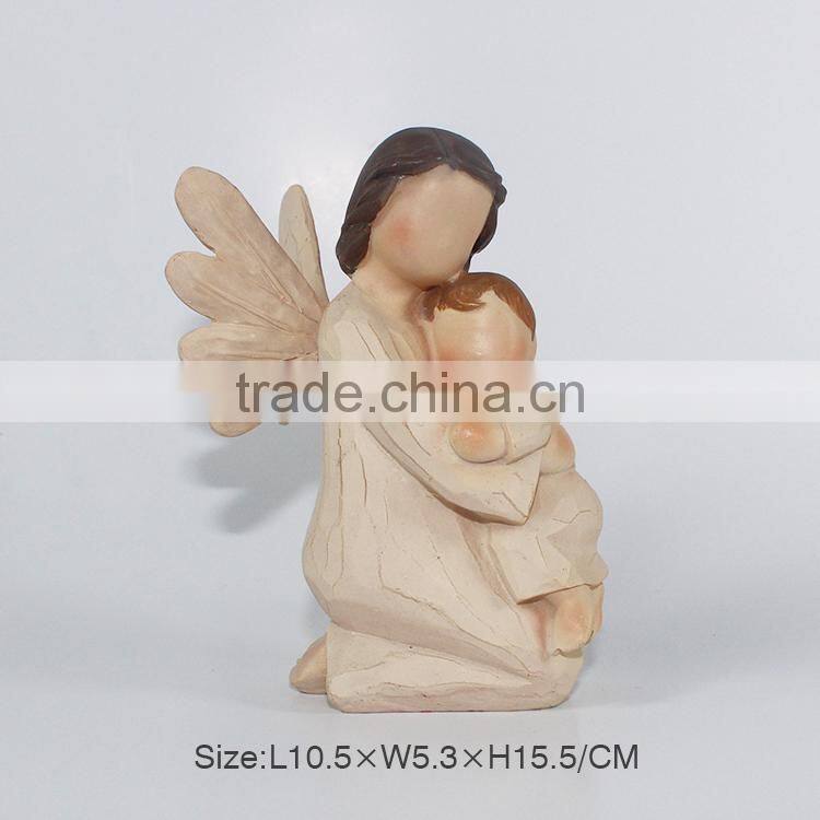 Hot selling wood resin Angel statue crafts