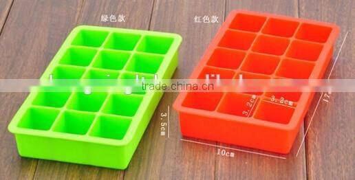 Amazon hot seller silicone quadrate ice cube tray