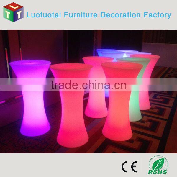 Outdoor plastic glowing led cube stool/seatting chair