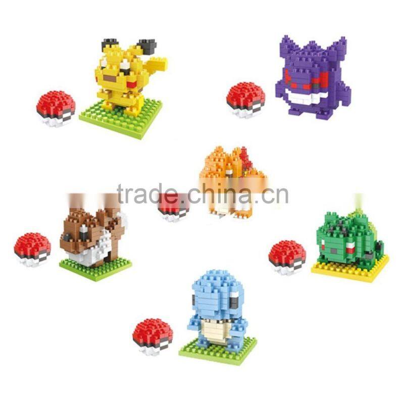 Hot sales pokemon ball toys magnetic building blocks, mini pokemon blocks